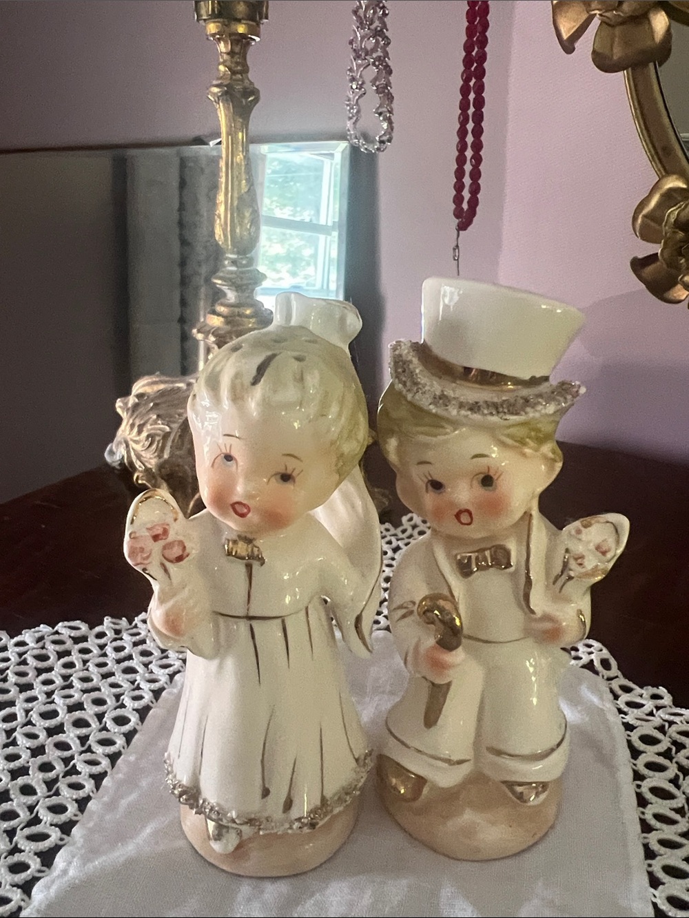 VTG 50s Bride & Groom (wedding cake toppers?!)